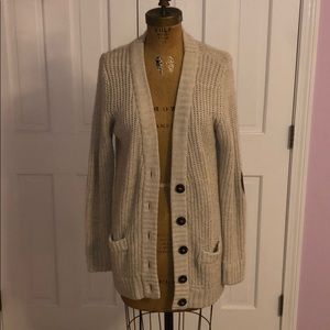 long tan knit sweater from Zara